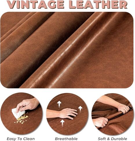 Brown Leather Dog Couch Bed for Medium Small Dogs Under 50 lbs, 31.5 Inch Mid-Century Modern Luxury Elevated Dog Sofa Indoor, Furniture Style Vintage Raised Pet Sofa Bed (Medium) in Saudi Arabia