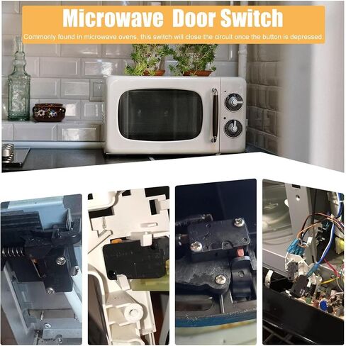 استبدال مفتاح باب الميكروويف WB24X829 WB24X830 مناسب لـ GE، مناسب لـ Hotpoint، مناسب لـ Kenmore Microwave D3V-16G-3C25 SZM-V16-FD-62 (إصدار جديد) in Saudi Arabia