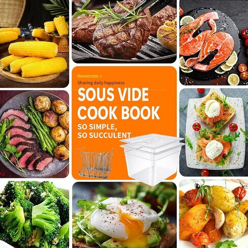 26 Quart Sous Vide Containers with Lid Compatible with Wancle Anova Nano AN500-US00 Pro 3.0 Mini Joule,most Instant Pot Sous Vide Cooker,BPA Free (Container with lid, 26 QT) in Saudi Arabia