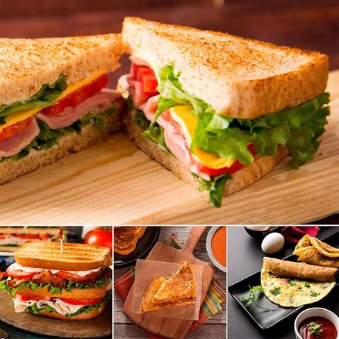 صانعة الساندوتشات مزدوجة الجانب، صانعة البانيني المشوية مع ألواح غير لاصقة من الألومنيوم، صانعات الجبن، مقلاة ساندويتش، محمصة الخبز، صانعات الوافل المقاومة للحرارة للمطبخ، الإفطار والتخييم in Kuwait