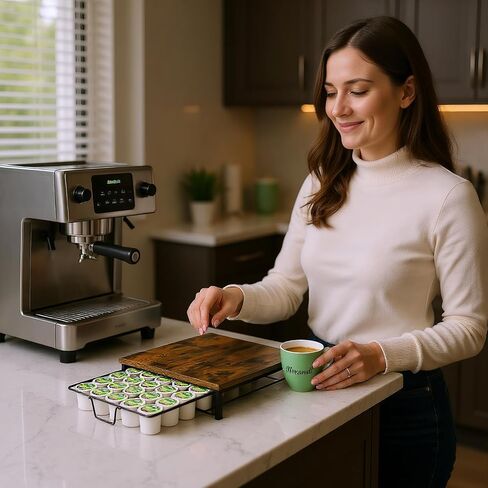 K Cup Holder Organizer, Coffee Pod Drawer Holder Capsule Storage Organizer Single Layer Sliding Storage Drawer, 30 Large Capacity, Home Office Cafe Counter in Saudi Arabia
