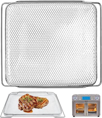 سلة مقلاة هوائية GWY لـ Emeril Lagasse Everyday 360 26 QT مقلاة هوائية كبيرة جدًا، 12.5 بوصة × 10.2 بوصة ملحقات مقلاة هوائية فولاذية قطع غيار رف سلكي in Saudi Arabia