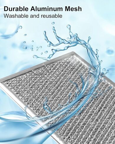 6 x 11-1/2 Inch Microwave Grease Filters Fit for GE CVM519P2P8S1 Hotpoint RVM5160DH8WW Microwave Oven Replace WB02X35491 AP6985256 PS12749195 EAP12749195, 2Pcs in Saudi Arabia