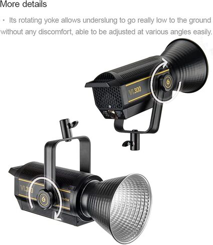 Godox VL300 300w New LED Lights,5600K Day Light, CRI 96+, TLCI 95, for Ideal Light Source for Newborn Photography, Still Life Photography, Portrait, Studio Lighting,Interview Lighting, Video Filming. in Saudi Arabia