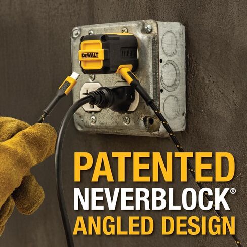 شاحن حائط USB بمنفذين من DEWALT - شاحن موقع العمل NeverBlock - محول تيار متردد مزدوج 5 فولت 2.1 أمبير - مكعب شحن سريع لأجهزة iPhone 14 وAndroid in Kuwait