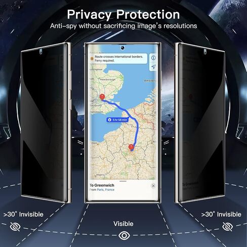 JETech Privacy Screen Protector for Samsung Galaxy S23 5G 6.1-Inch with Camera Lens Protector, Anti-Spy Tempered Glass Film, Fingerprint ID Compatible, 2-Pack Each in Kuwait