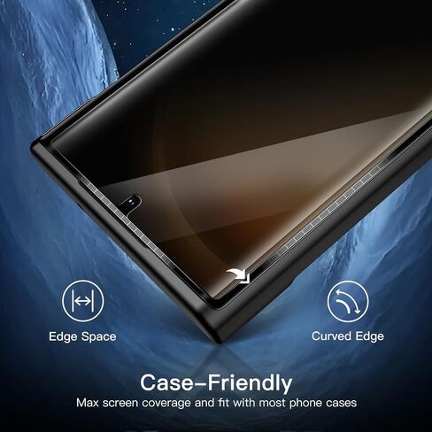 JETech Privacy Screen Protector for Samsung Galaxy S23 5G 6.1-Inch with Camera Lens Protector, Anti-Spy Tempered Glass Film, Fingerprint ID Compatible, 2-Pack Each in Kuwait