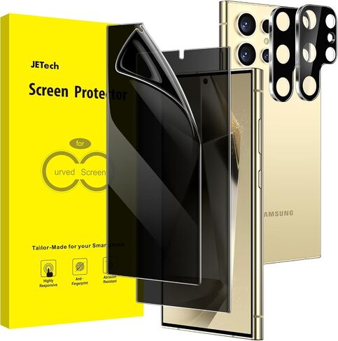 JETech Privacy Screen Protector for Samsung Galaxy S23 5G 6.1-Inch with Camera Lens Protector, Anti-Spy Tempered Glass Film, Fingerprint ID Compatible, 2-Pack Each in Kuwait