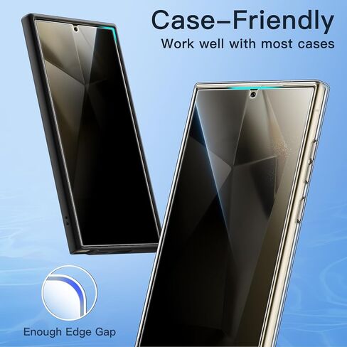 JETech Privacy Screen Protector for Samsung Galaxy S23 5G 6.1-Inch with Camera Lens Protector, Anti-Spy Tempered Glass Film, Fingerprint ID Compatible, 2-Pack Each in Kuwait