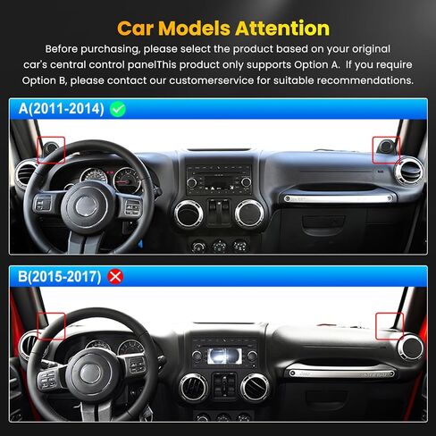 ستيريو سيارة 10.1 بوصة Android 13 لراديو Jeep Wrangler 2011 2012 2013 2014 مع Apple Carplay Android Auto، 2G+64G راديو السيارة بلوتوث، GPS Navi، WiFi، Mirror Link، HiFi، SWC، كاميرا احتياطية in Kuwait