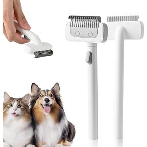 Cat Brush cat grooming supplies Gently Removes Loose Undercoat Mats, Tangled Hair and Soothes Skin. Ideal for Long and Short Haired Pets. (Blue) in Saudi Arabia