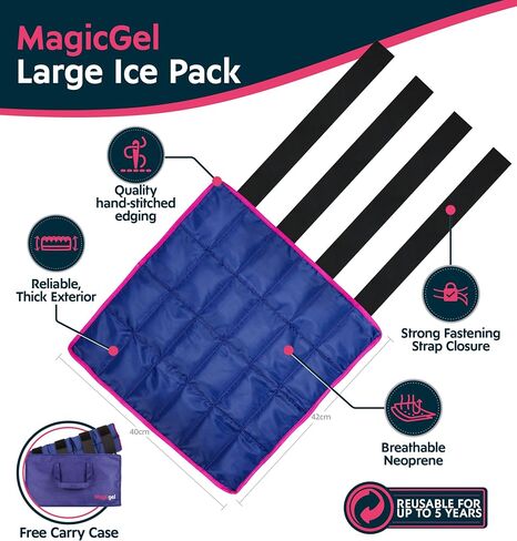 Magic Gel Horse Ice Pack with Carry Case - Twin Ice Boots | Cooling Horse Leg Wraps for Hock, Ankle, Knee, Legs, Boots, and Hooves | Horse Tack, Horse Supplies & Horse Gift Ideas for Horse Lovers in Saudi Arabia