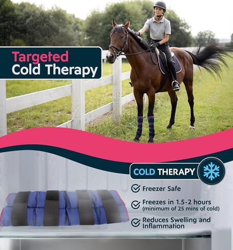 Magic Gel Horse Ice Pack with Carry Case - Twin Ice Boots | Cooling Horse Leg Wraps for Hock, Ankle, Knee, Legs, Boots, and Hooves | Horse Tack, Horse Supplies & Horse Gift Ideas for Horse Lovers in Saudi Arabia