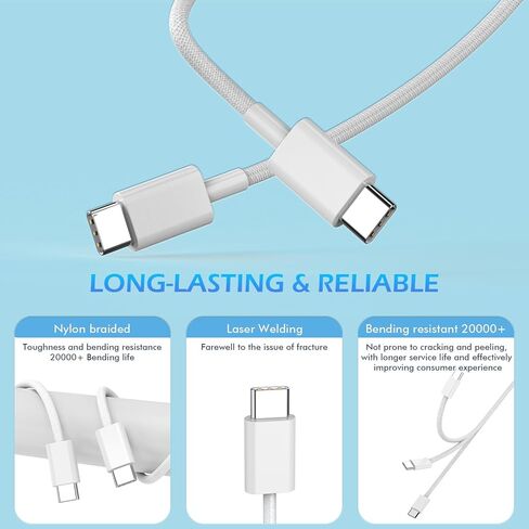 شاحن سريع iPhone، شاحن Apple سريع iPhone[معتمد من Apple MFi] 2 حزمة شاحن حائط USB C شاحن iPhone سريع 6FT Type-C USB C إلى كابلات Lightning لهاتف iPhone 14/13/12/11 Pro Max، Mini، 8، iPad/AirPods in Kuwait