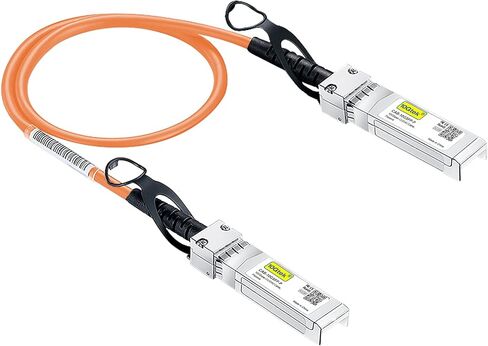 كابل DAC متعدد الألوان 10G SFP+ DAC - كابل ثناكس SFP لـ Cisco SFP-H10GB-CU0.3M، Ubiquiti UniFi، D-Link، Supermicro، Netgear، Mikrotik، Fortinet، 0.3 متر (0.1 متر) in Kuwait