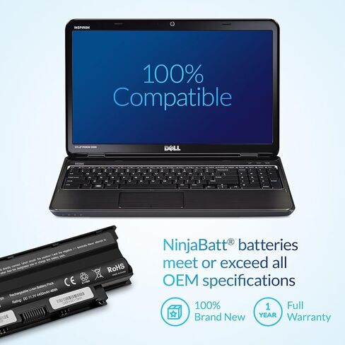 NinjaBatt Battery for Dell 33YDH 17 7000 7779 13 7353 17 7778 15 7778 15 7577 P30E 7786 7773 3779 G5 / 7588 3579 5587 G7 / G3 Latitude 13 3380 14 3490 – High Performance [15.2V/56Wh] in Kuwait