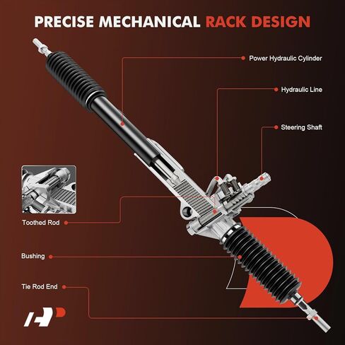مجموعة رف وترس توجيه كهربائي ممتاز، مع أحذية طويلة، متوافقة مع Honda Accord 2008 2009 2010 2011 2012، L4 2.4L، استبدال # 53010TA0A01، 53601TA0A02 in Kuwait