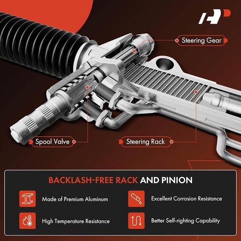 مجموعة رف وترس توجيه كهربائي ممتاز، مع أحذية طويلة، متوافقة مع Honda Accord 2008 2009 2010 2011 2012، L4 2.4L، استبدال # 53010TA0A01، 53601TA0A02 in Kuwait