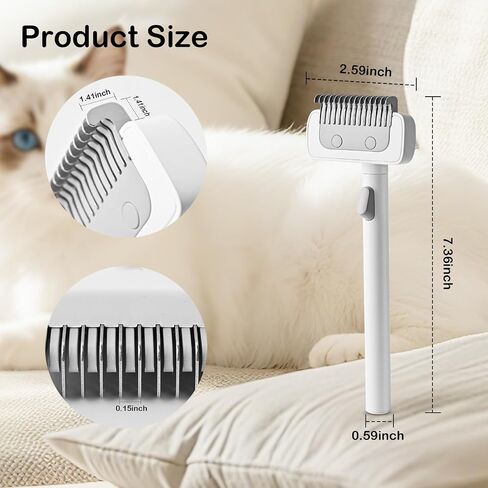 Cat Brush cat grooming supplies Gently Removes Loose Undercoat Mats, Tangled Hair and Soothes Skin. Ideal for Long and Short Haired Pets. (Blue) in Saudi Arabia