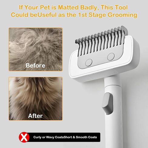 Cat Brush cat grooming supplies Gently Removes Loose Undercoat Mats, Tangled Hair and Soothes Skin. Ideal for Long and Short Haired Pets. (Blue) in Saudi Arabia