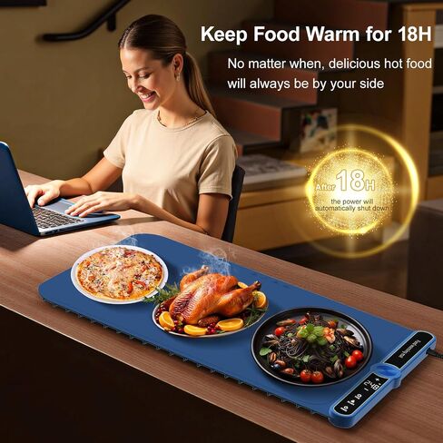 تدفئة طعام السيليكون للحفلات بوفيه XL: 32''x15 '' حصيرة دافئة كبيرة إضافية للطعام 450W كحد أقصى 248 درجة فهرنه in Saudi Arabia
