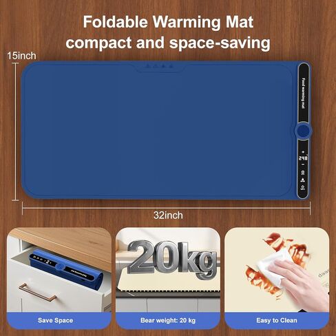 تدفئة طعام السيليكون للحفلات بوفيه XL: 32''x15 '' حصيرة دافئة كبيرة إضافية للطعام 450W كحد أقصى 248 درجة فهرنه in Saudi Arabia