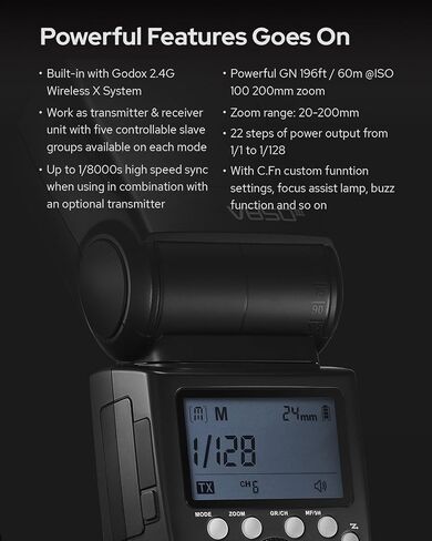 Godox V850II GN60 2.4G 1/8000s فلاش كاميرا مزامنة عالية السرعة Speedlite ضوء Speedlight وبطارية ليثيوم أيون 2000 مللي أمبير تتميز بوقت إعادة تدوير 1.5 ثانية و650 قوة كاملة لكاميرا Canon Nikon Pentax Olympas in Kuwait