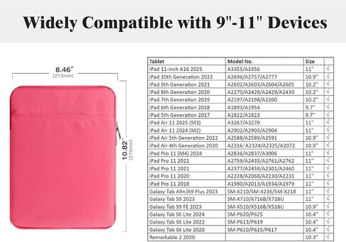TiMOVO 8-9 Inch Tablet Sleeve Case for iPad Mini 6, iPad Mini 5/4/3/2/1, Galaxy Tab A7 Lite 8.7/Tab A 8.0/Tab A 8.4, Fire HD 8 & 8 Plus 2020, Portable Protective Bag with Pockets, Space Gray in Saudi Arabia