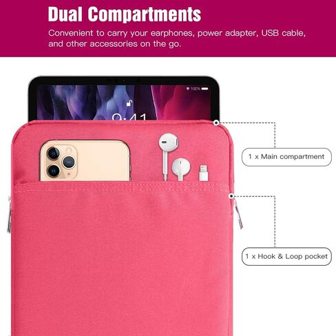 TiMOVO 8-9 Inch Tablet Sleeve Case for iPad Mini 6, iPad Mini 5/4/3/2/1, Galaxy Tab A7 Lite 8.7/Tab A 8.0/Tab A 8.4, Fire HD 8 & 8 Plus 2020, Portable Protective Bag with Pockets, Space Gray in Saudi Arabia