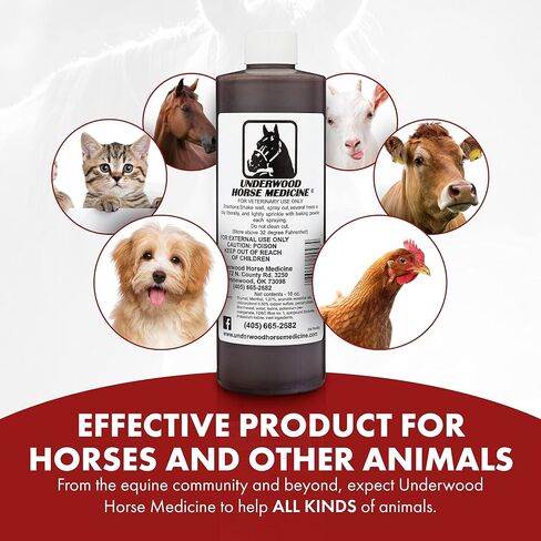 Underwood Horse Medicine Topical Wound Spray - 16 oz Refill Horse Wound Care Spray for Faster Healing of Scrapes, Cuts & Wounds - Horse First Aid Kit Must-Have for Equine, Pets, & Other Farm Animals in Kuwait