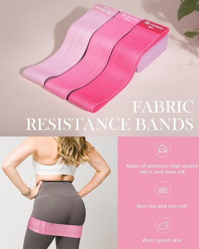 LIONSCOOL PILATES RING SET - Premium Anti-Deformation 14"Magic Circle with Dual Padded Handles - Includes Burst Resistant Pilates Mini Ball & Highly Elastic Resistance Bands - Free Workout Guide & Bag in Kuwait