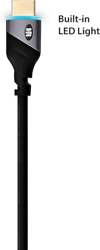 مونستر كيبل HDMI عالي السرعة 4 كيه اتش دي ار بطول 6 اقدام مع ضوء LED اخضر مدمج للالعاب والفيديو والكمبيوتر in Saudi Arabia
