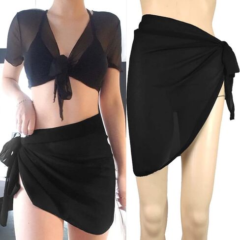 Women Beach Cover Up Wrap and Sash Belt ، Summer Beach Skirt Swimsuit Beachwear Sarong Bikini Wrapp02 in Saudi Arabia