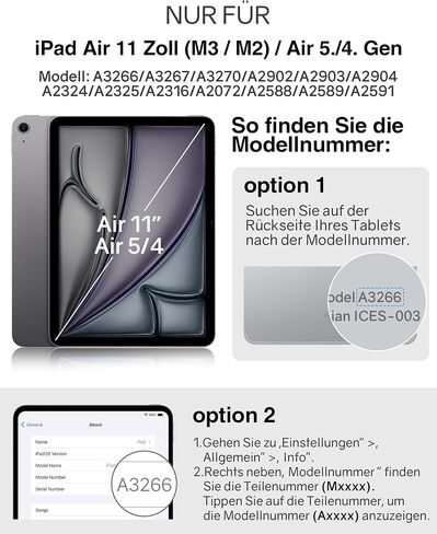 حافظة auaua iPad Air الجيل الخامس (2022)، iPad Air الجيل الرابع (2020) مع حامل قلم رصاص، نوم/تنبيه تلقائي، جلد نباتي، غطاء حامل ذكي iPad Air 5/4 10.9 بوصة (وردي) in Kuwait
