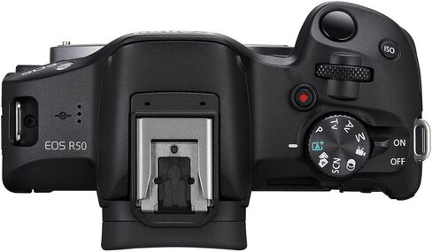 كاميرا الكاميرا Canon EOS R50 Mirrorless-APS-C RF مع عدسة 18-45 ملم ، فيديو 4K ، شاشة تعمل باللمس مزدوجة البكسل (5811C012) + Canon الكتف in Saudi Arabia