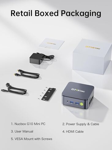 GMKtec Mini PC NucBox KB7 Intel Core i7 N6005 (3.3GHz) 4C/4T, Dual LAN Mini Computers 16GB DDR4 512GB Hard Drive, Windows 11 Pro Micro PC with 4K Triple Display, WiFi6, BT5.2, Multi-Colors Lights in Saudi Arabia