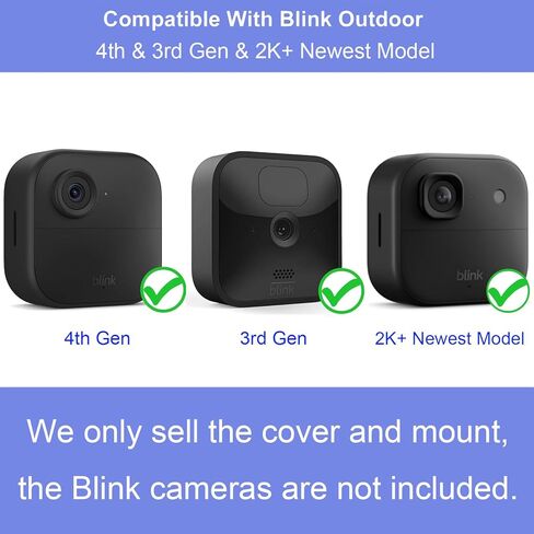 VOMA Blink Outdoor الجيل الثالث لكاميرا الإسكان ودعامة التثبيت، غطاء واقٍ مقاوم للطقس وحامل قابل للتعديل 360 درجة لنظام كاميرا أمان المنزل الداخلي والخارجي (أسود، عبوتان) in Saudi Arabia