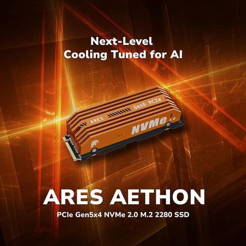 محرك الأقراص الصلبة الداخلي DATO ARES Dark Sword 2TB M.2 2280 PCIe Gen4x4 SSD للألعاب والمبدعين (يصل إلى 7200/6000 ميجابايت/ثانية) - أسود in Kuwait