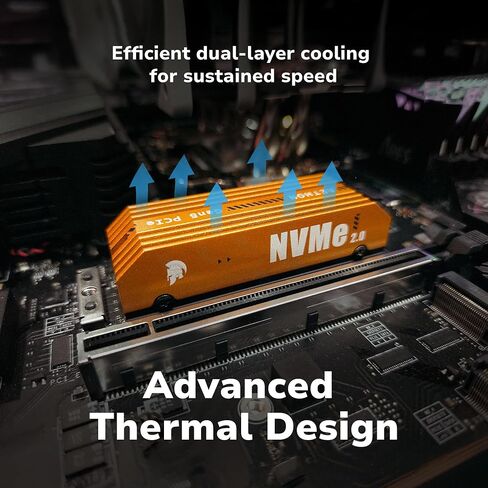 محرك الأقراص الصلبة الداخلي DATO ARES Dark Sword 2TB M.2 2280 PCIe Gen4x4 SSD للألعاب والمبدعين (يصل إلى 7200/6000 ميجابايت/ثانية) - أسود in Kuwait