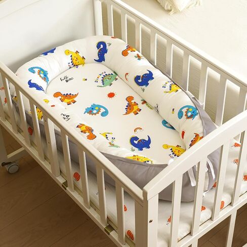 Hkai Baby Lounger-مقعد أرضي للطفل من القطن الناعم للمولود الجديد إلى 24 شهرًا ، أساسيات الأطفال المحمولة للبنين والبنات ، وسادة صالة الأطفال الصديقة للسفر in Kuwait