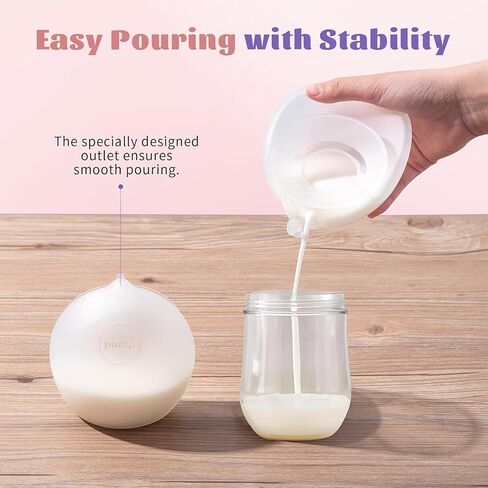 2 PCS Silicone Breast Milk Collectors for Breastfeeding，2.5oz/75ml Silicone Hands Free Breast Pump ，BPA-Free Soft Breast Shel，Breastfeeding Essentials in Saudi Arabia