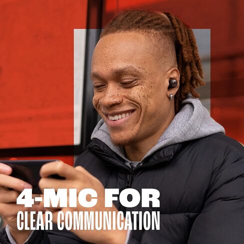سماعات أذن JBL Quantum TWS للألعاب بخاصية إلغاء الضوضاء (لاسلكية أو بلوتوث 2.4 جيجا هرتز)، أسود، صغير in Saudi Arabia