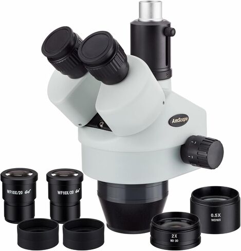 AmScope SM3590T 3.5X-90X ثلاثي العينيات تكبير قوة مجهر ستيريو رئيس in Saudi Arabia