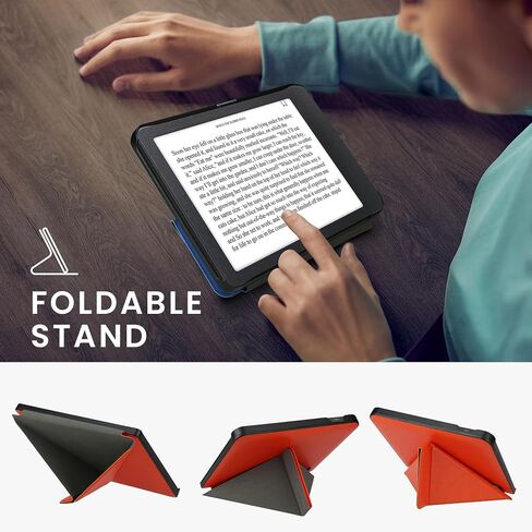 kwmobile Cover for Kobo Libra H2O Case - Slim PU Leather eReader Cover with Stand and auto Sleep funktion - Dark Green in Kuwait