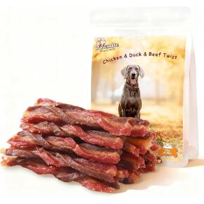 Pawmate Chicken Jerky Twist Strips for Dogs, Natural Healthy Low Fat Real Chicken Cuts Training Dog Treats with Taurine 10.58oz in Saudi Arabia