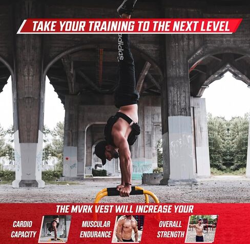 MVRK Adjustable Weighted Vest Men 35lbs - Weighted Workout Vest With Iron Weights, Heavy Duty Weighted Exercise Vest For Functional Training, Slim Design Weighted Running Vest, Weight Vest for Men and Women in Kuwait