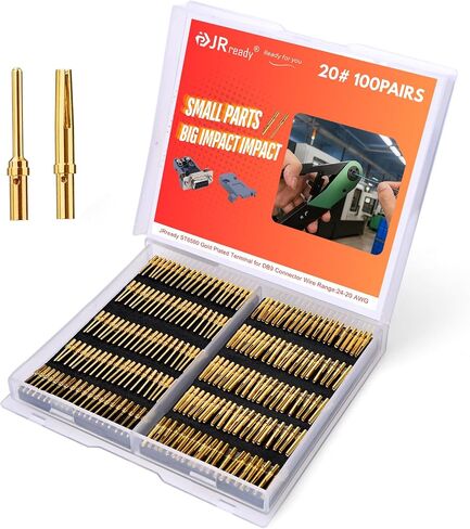JRready ST6239 Gold Plate Terminal DB9 Connector pin barrle 205089-1 and 205090-1 D-SUB Crimp Connector Crimp contacts30 Pin and 30 Socket… in Kuwait