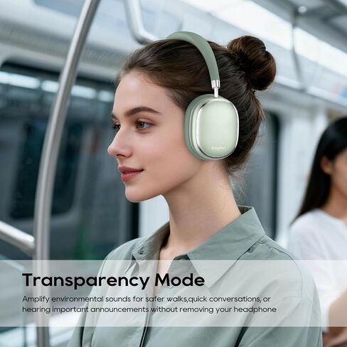 سماعات إيقاع NiceComfort 95 Hybrid المانعة للضوضاء، سماعة رأس بلوتوث لاسلكية مع وضع الشفافية، صوت عالي الدقة in Kuwait