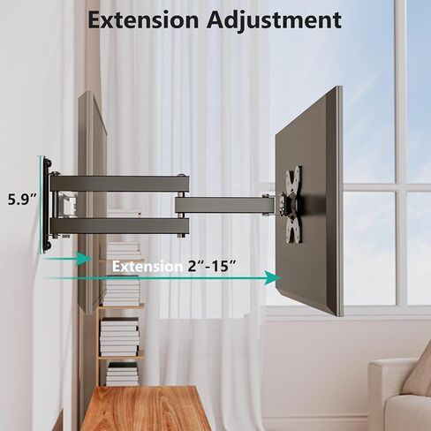 WALI RV TV Mount, Lockable TV Wall Mount for Camper Trailer Motor Home, Full Motion Anti-Vibration Arm for 13-43 inch LED, LCD Flat Screens and Monitors, up to 33lbs (1343LK) in Kuwait