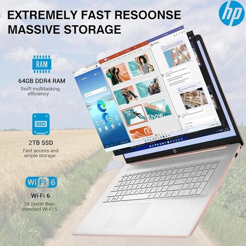 كمبيوتر محمول HP Pavilion، شاشة لمس FHD مقاس 15.6 بوصة، معالج Intel Core i7-1355U من الجيل الثالث عشر، ذاكرة وصول عشوائي 64 جيجابايت، 1 تيرابايت PCIe SSD، كاميرا ويب، قارئ بصمات الأصابع، لوحة مفاتيح بإضاءة خلفية، Wi-Fi 6، Windows 11 Pro، أزرق in Saudi Arabia